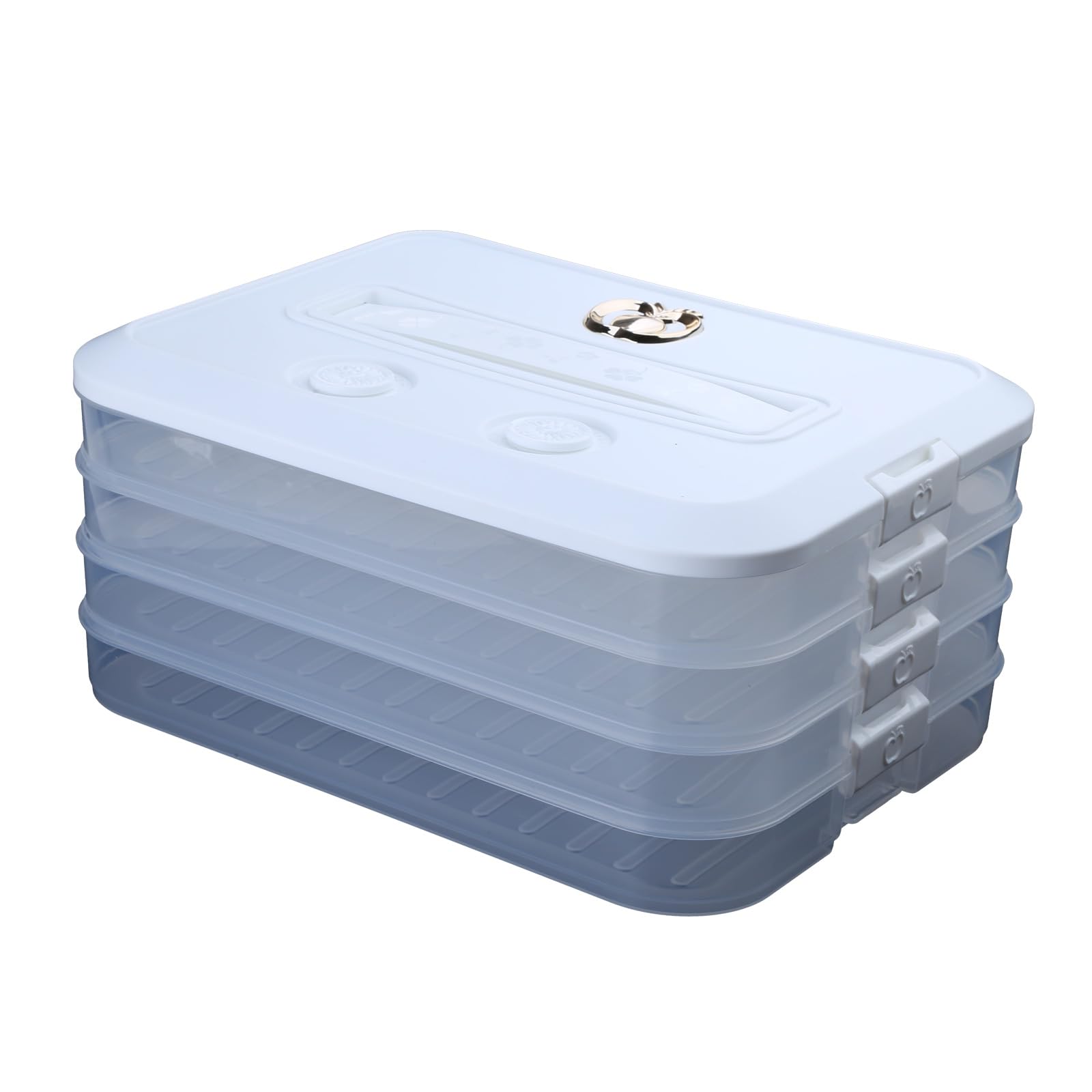 Rafgaldex White Multilayer Food Storage Container Stackable Snacks Container With Lid And Handle Food Storage