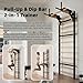 Swedish Ladder Pro, Wood Stall Bar with Push-Through Bar, Adjustable Pull-Up Dip Bar for Adults and Kids, Accessories Bundle, Spring, for Home, School, Physical Therapy and Gymnastics (40