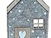 'Happy Home' freistehendes dekoratives Filzhaus (16 x 12 x 4 cm)
