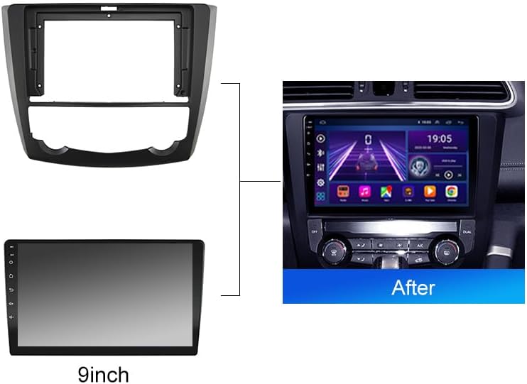 YTRIO Car Radio Frame and 9-inch Display Installed in Renault Kadjar
