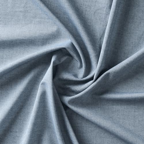 Image of 100% Pure Cotton 3 Layer Dohar, Double Bed Blanket Comforter, (90''X100'' / 230X254 CM), Uni Chambray, Skin Friendly Dohar, Color - Denim Grey