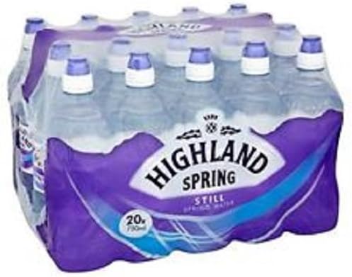 Highland Spring Still Spring Water with Sports Top 12x 1 Litre Bottles