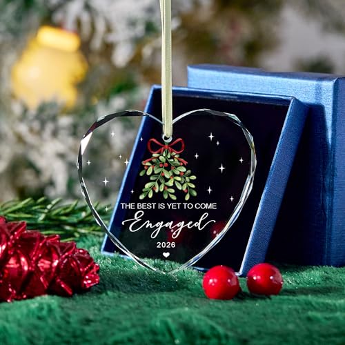 Image of Engagement Gifts for Couples 2026,First Christmas Engaged Ornament 2026