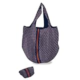 Easy Bag Fashion Elegance, azul, 48,5 cm x 42 cm, Bolsa de la compra con cremallera separada