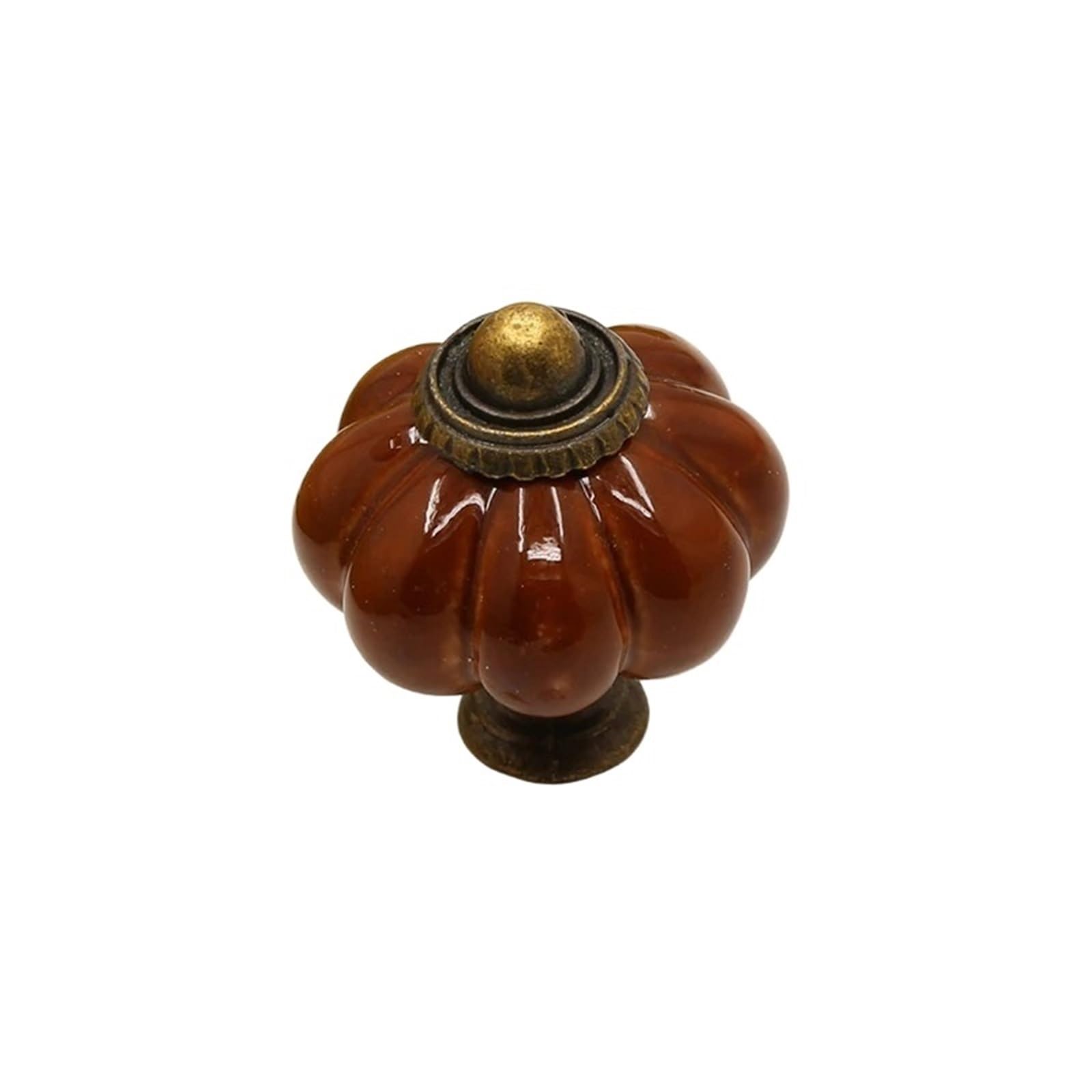 Kifsdlf Color8 Ceramic Farmhouse Pumpkin Cabinet Knob Drawer Furniture Handles Dresser Single Hole Door Pulls For Cupboard Wardrobes Furniture(Color8)