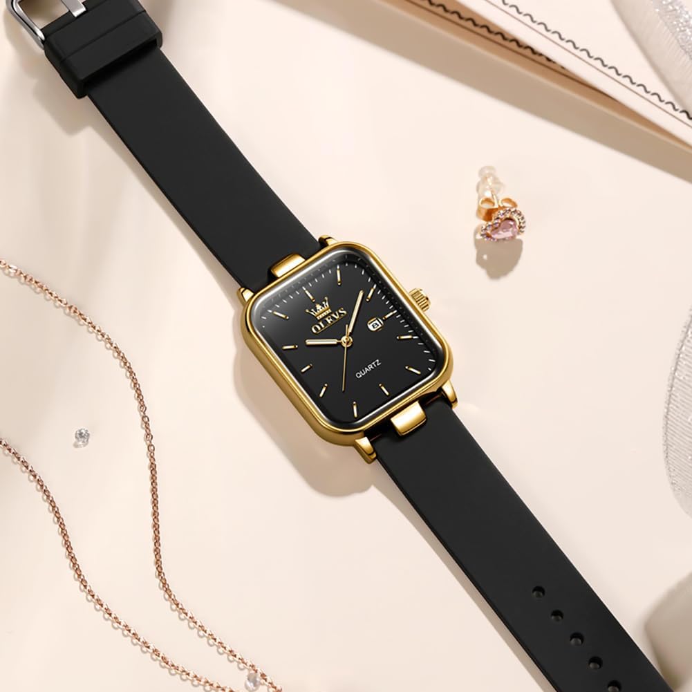 OLEVS Watch for Women Square Fashion Watches Dainty