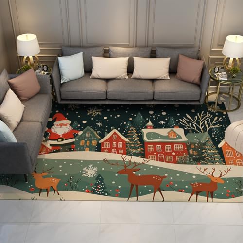 Tapis de Noël doux et lavable de 60x120 cm avec envers de sécurité antidérapant - 3