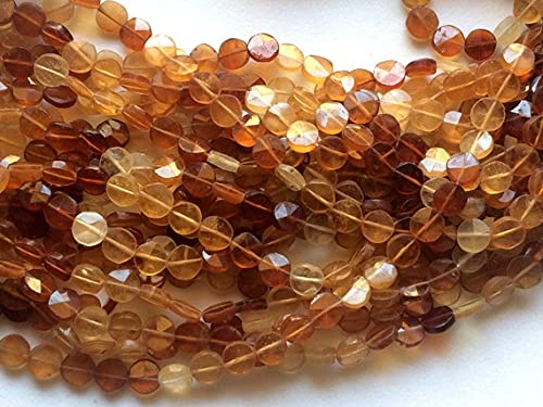 Grenat hessonite perles de 7mm naturelles facettées pour réparer et sublimer vos colliers