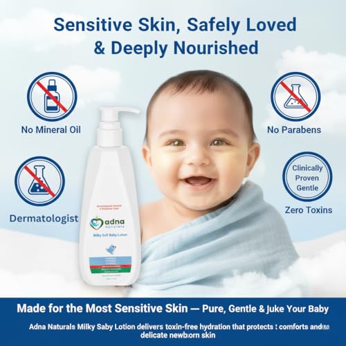 Image of Milky Soft Baby Lotion 200ml | Deep Nourishing & Moisturizing Formula for Baby's Delicate Skin | With Almond Oil Shea Butter Calendula & Aloe Vera | Dermatologist & Pediatrician Tested | Toxin-Free