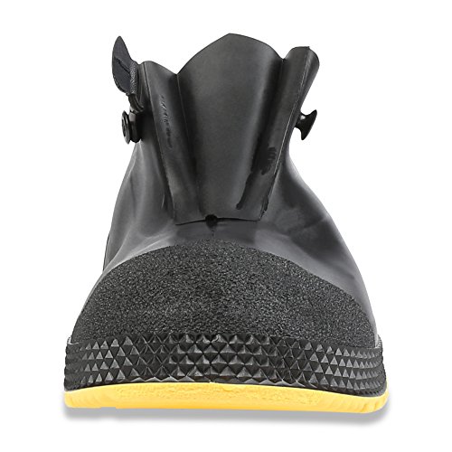 Servus SuperFit 4" PVC Dual-Compound Slip-On Men's Overshoes, Black & Yellow (11003-Bagged)3