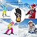 YOLAI Fashion Kids Girls Boys Fleece Lined Skiing Gloves Winter Outdoor Windproof Mittens Thicken Warm Gloves 3~5T (Navy, One Size)