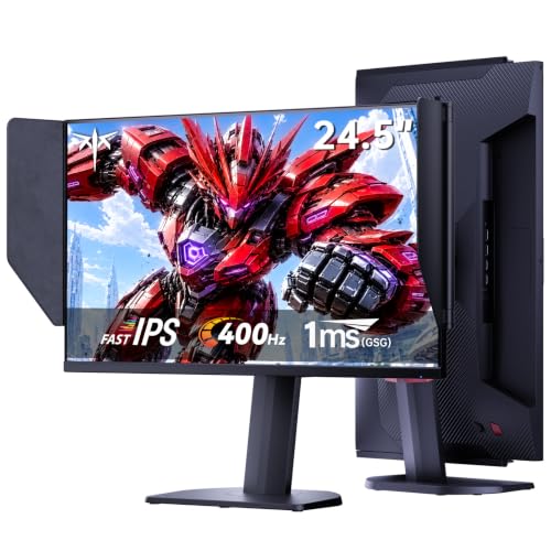 Image of KTC 25M2 Pro 400Hz Gaming Monitor, Fast IPS 24.5 inch FHD Monitor with Shielding Hood, 1080P Vertical Monitor, Adaptive Sync, VESA Support, Height Pivot Swivel Tilt Adjustable