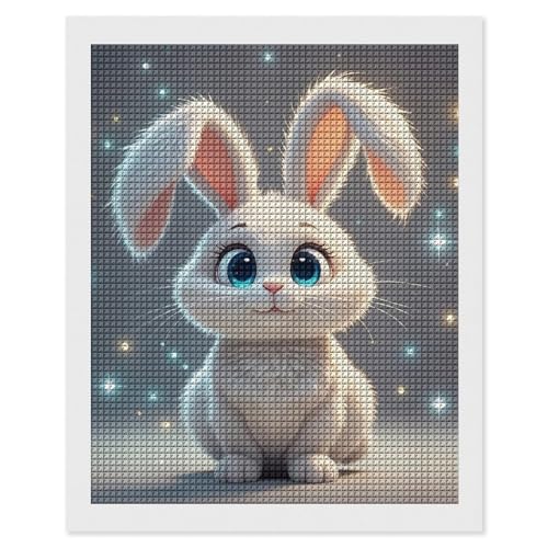 Peinture diamant 5D lapin mignon art DIY pour votre décoration murale