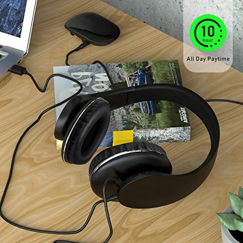 Wireless TV Headphones - Jelly Comb Over Ear Headsets with 2.4GHz RF Transmitter(Support Optical, 3.5mm AUX, RCA Audio Out), 100ft Wireless Range and Rechargeable 10 Hour Battery