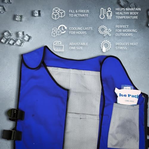 Alphacool Ice Vest for Men and Women Adjustable Cooling Vest with Ice Packs4