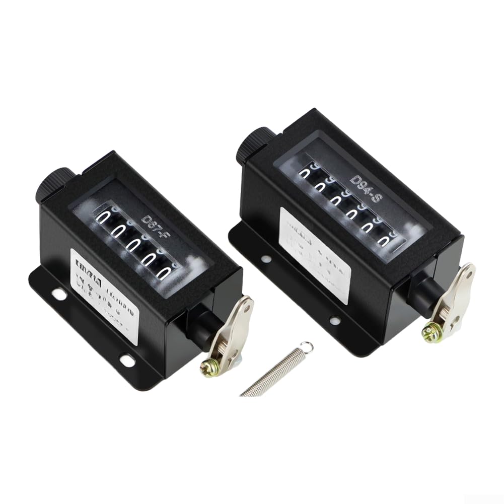 Contador Mecánico Manual 2uds Reset Giratorio Industrial