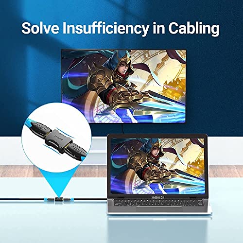 Image of 100FIT HDMI Extender Female to Female Coupler Adapter for HDTV, Laptop PC, Projector and etc - Black