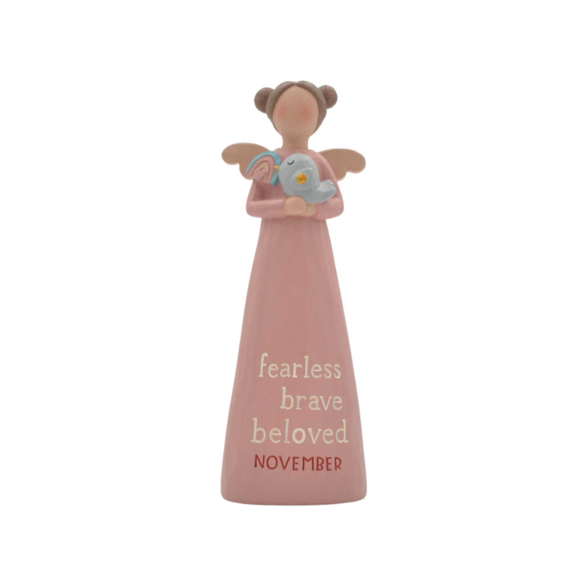 Feather & Grace Multicolor Birth Angel Hand Painted Decorative Figurine Resin With November | Pefect Decortation For Living Room, Bookshelf, Desk | Gift For Friend & Family