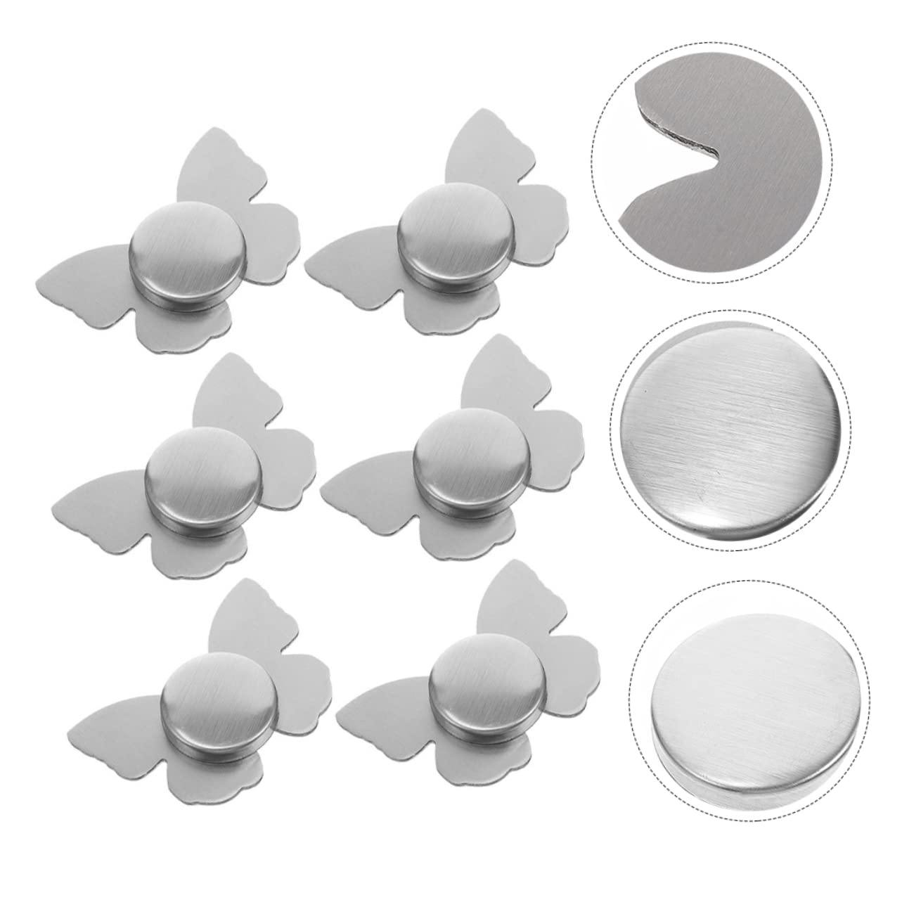 PRETYZOOM Pesi per Tovaglia in Acciaio Inossidabile 6 Pezzi a Forma di Farfalla, Fermatovaglia Magnetici per Buffet e Feste, Accessori Decorativi e Fissaggio Tavolo