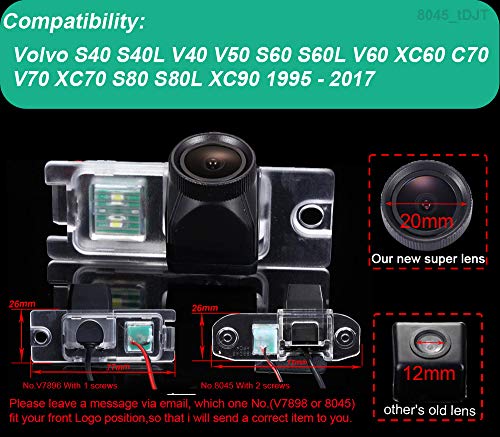Kalakus Car Reverse Camera Parking System comes with 170 degree Angle Night Vision and Waterproof rear view Camera in License Plate light for S60 S80 V70 - Image 2
