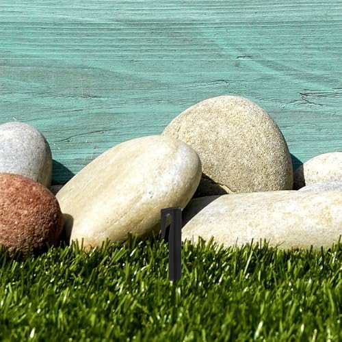 100 Piquetas de plástico negro TOPBATHY resistentes para fijación segura en camping 7