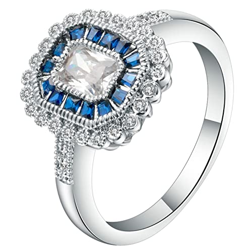 Bague de mariage en zircon carré : l'éclat précieux d'un anneau de luxe pour femme