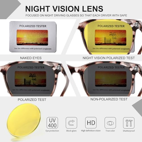 Image of HAOLOTA Polarized Sunglasses Men Women Designer Driving glasses Lightweight UV400 Protection