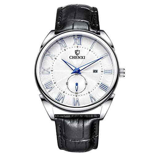 Orologi Da Polso Orologio Al Quarzo Business Con Cinturino bianco pelle