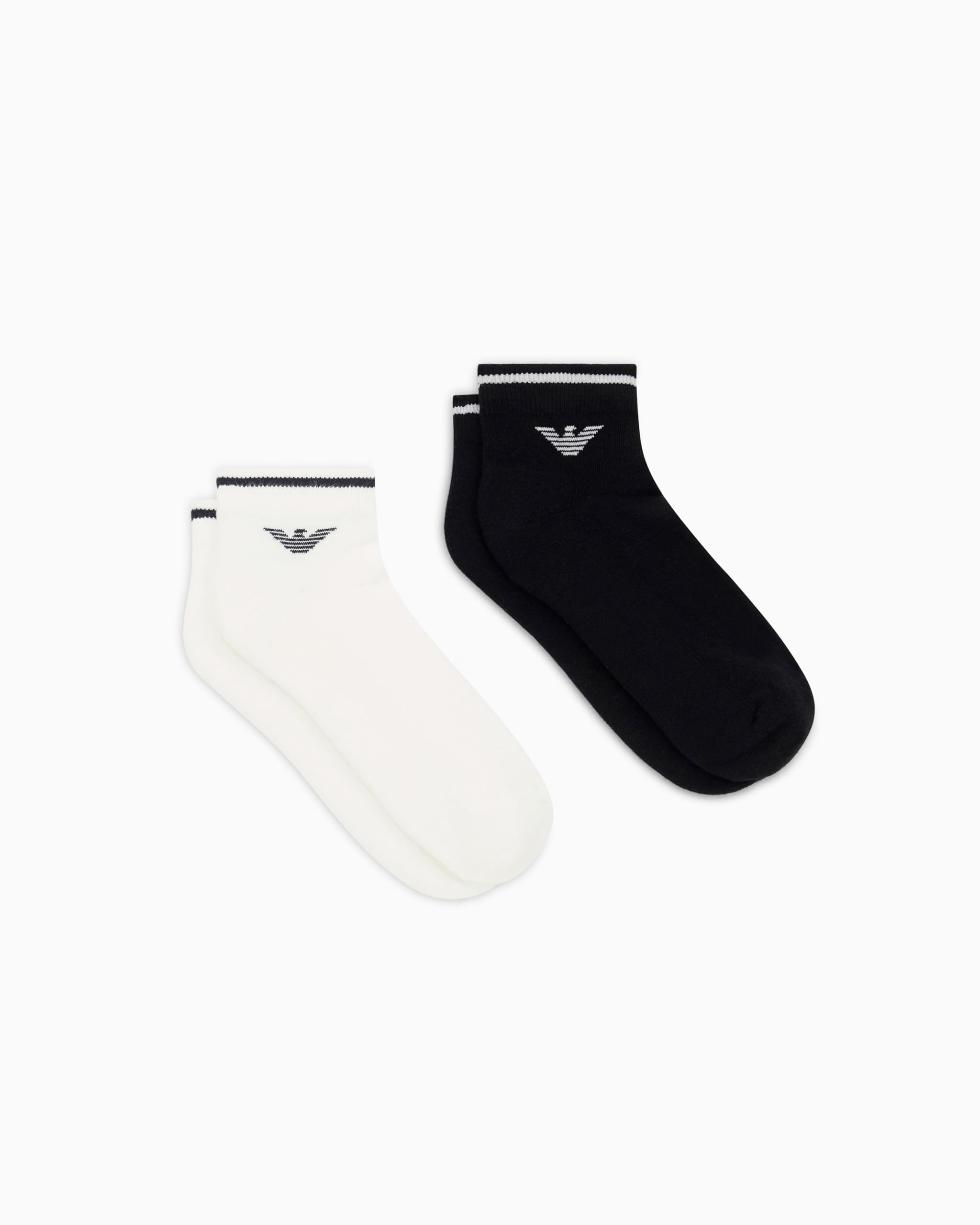 EMPORIO ARMANI MAN'S POP SPONGE 2-PACK SOCKS INSIDE BLACK TU