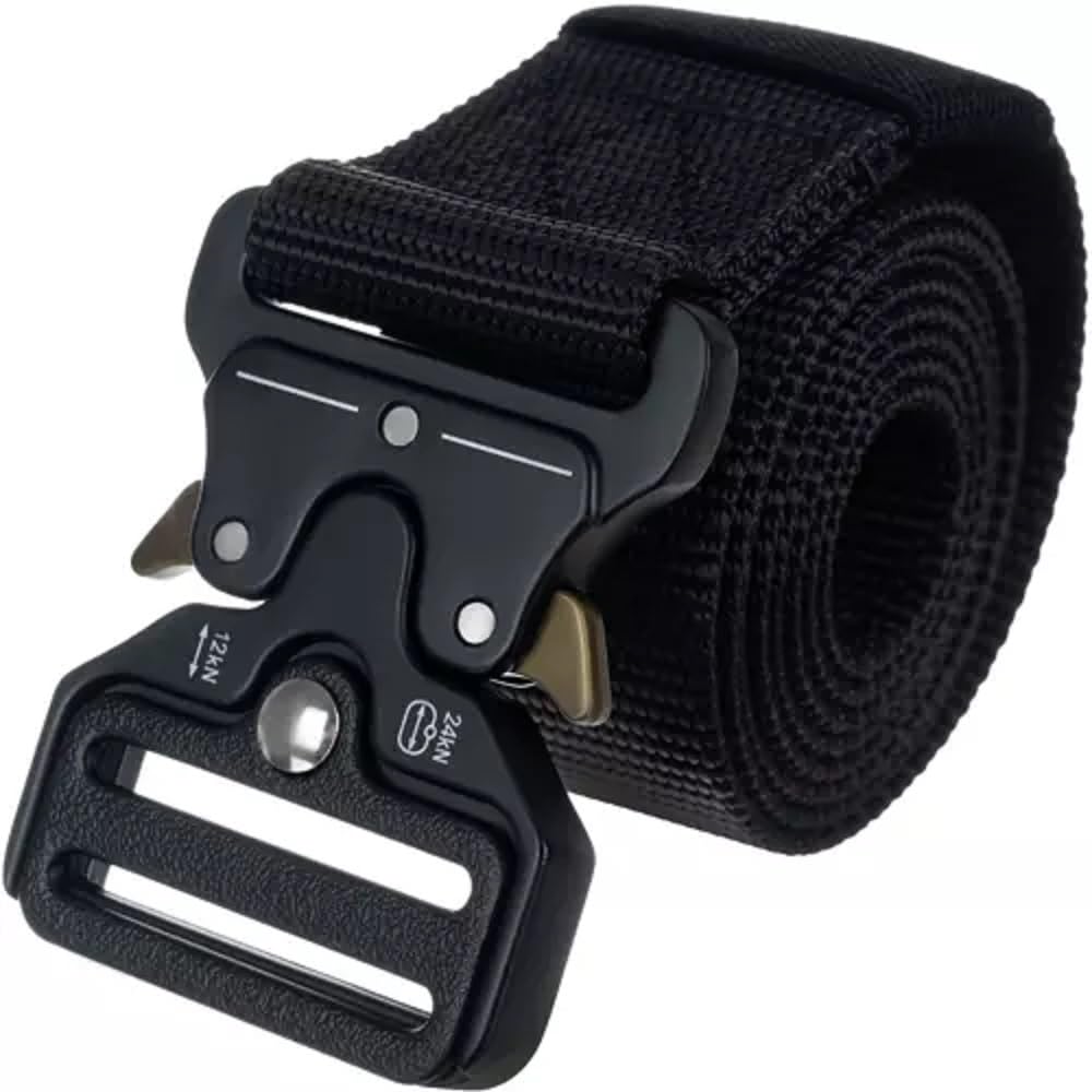 Pack Táctico X4 - Cinturón, Bolsa Riñonera, Linterna Pilas y Boligrafo Multifunción Táctico - Seguridad, Vigilancia, Airsoft, Trabajo, Caza, Kit Supervivencia - Policial, Militar, Profesional.