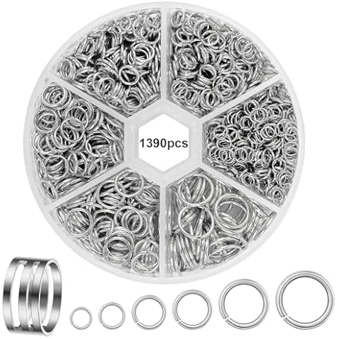 DOETYD 1390 Pcs Jump Rings for DIY Jewelry Cover