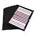 THXMADAM 20 pcs Pagine Aggiuntive Nero Carta Dimensione 26x17,5CM per Scrapbook Album Fotografico Dimensione 27,5x20,5CM,per Album Foto ’Grande’