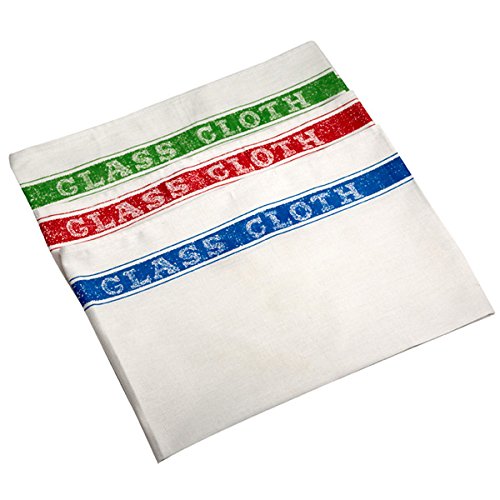 10 Printed Cotton Glass Cloth Tea Towels, Super Absorbent, Streak-Free Polish Glassware, 51x76cm