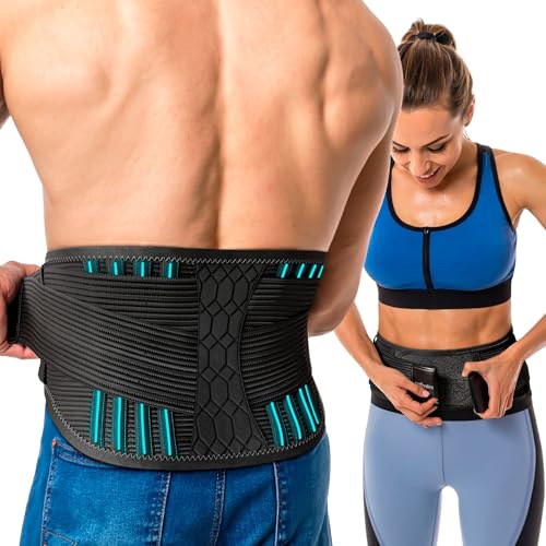 NativoDex Fascia Lombare Supporto Schiena - Cintura Lombare di Sostegno Traspirante e Confortevole per Uomo e Donna - Fascia Elastica Lombare Ortopedica - L