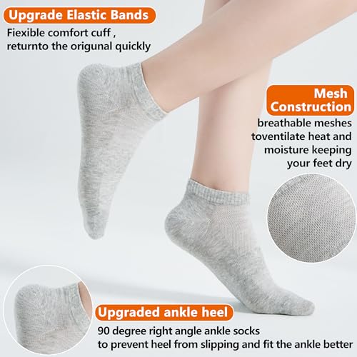 Image of ATBITER 12 Pairs Ankle Socks Women and Men Low Cut No Show Athletic Running Short Socks