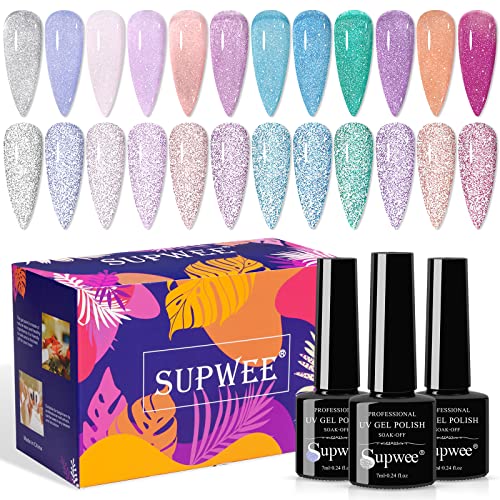 Save on SUPWEE Reflective Glitter Gel Polish - Use Code EASPPOKA