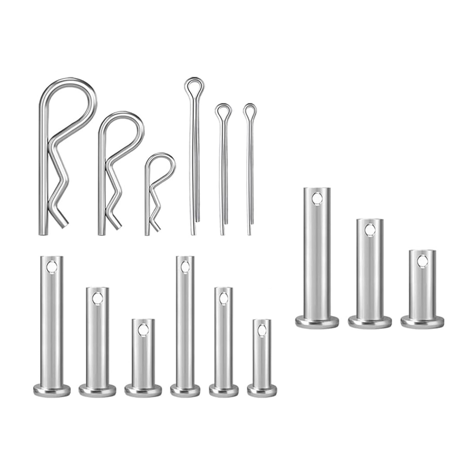 Pangboer Multicolor 132Pcs Hairpin Fastener And Dowel Pin Hardware Pins Assortment Set For Assembly And Equipment Maintenance Flat Heads Cylindrical Pin Fastener Hardware Pins Assortment Set