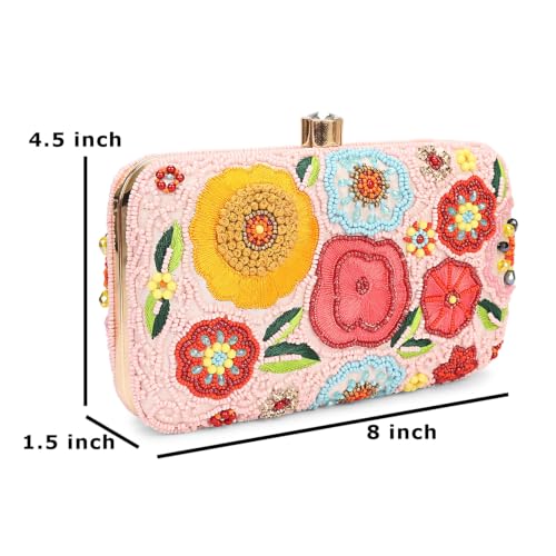 Image of LONGING TO BUY Hand Crafted Designer Box Clutch - Zari Embroidery For Women