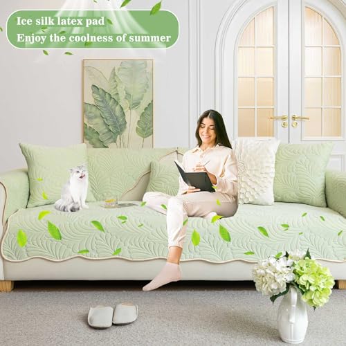 Protection de meubles en forme de L et housse de coussin de canapé antidérapante - 3