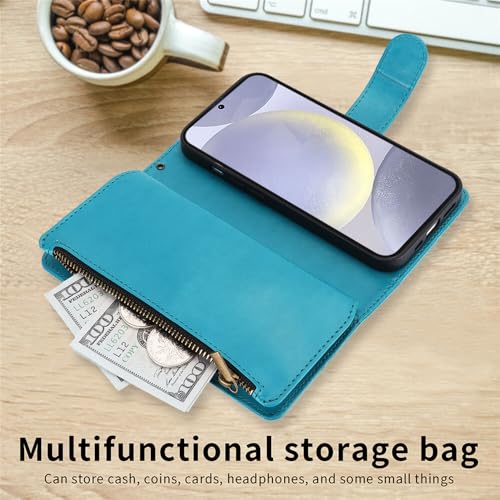 Étui compatible avec Samsung Galaxy S22 portefeuille cuir gris - 5