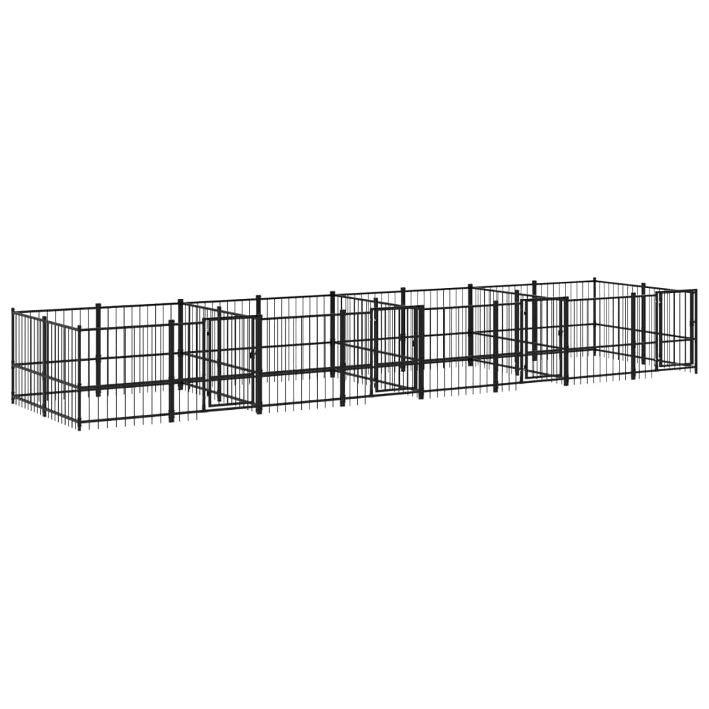 Forniture per cani Outdoor Dog Kennel Steel 15.02 m Animali e forniture per animali domestici