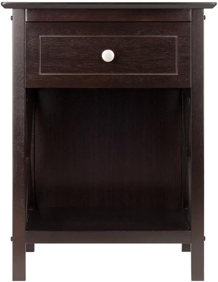 Xylia Transitional Coffee Wood End Table with Storage