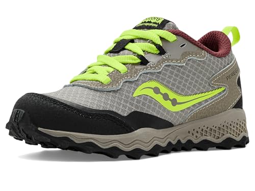 Saucony Peregrine Shield KDZ Sneakers (Little Big Kid), Sand/Black, 11 US Unisex