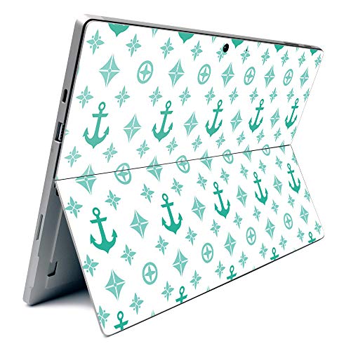 Image of MightySkins Carbon Fiber Skin for Microsoft Surface Pro 7 - Teal Designer | Textured Carbon Fiber Finish | Easy to Apply, Remove, and Change Styles | Made in The USA