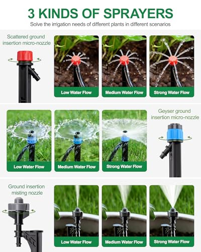 IRRIGARDENER Drip Irrigation System for Garden, 180FT Tubing - image 6
