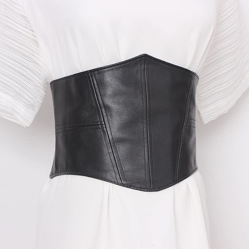 Plus Size Elastic Soft Pu Leather Corset Belt Female Waist Sweater Belts Stretch Dress Wide Big Waistband4