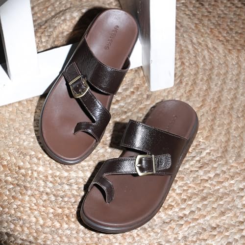 Image of Liberty Healers MDL 10E Casual Flat Toe Ring Sandal For Men With PVC Sole | Stylish and Comfortable | Durable Summer Footwear for Outdoor Indoor | Lightweight Cushioned Footbed