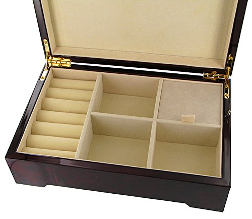 Lutèce Créations Caja de música para joyas/joyero musical de madera con reproducción de un cuadro famoso - Sueño de amor - Liebesträume (F. Liszt)