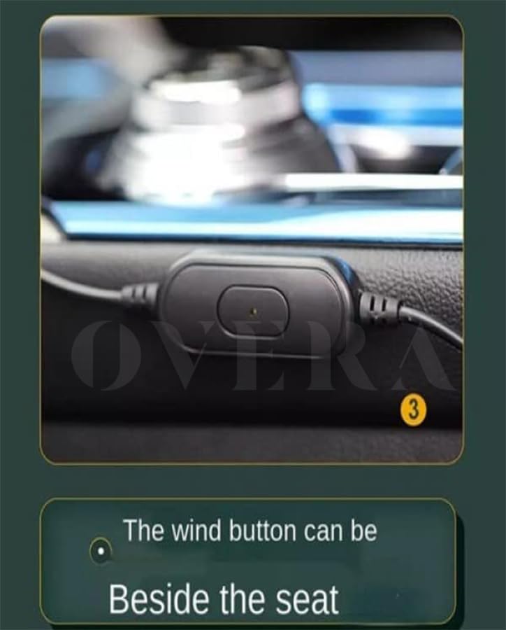 Image of Overa USB fan for car seats, 3-speed electric, ventilation, headrest, 3 Speed Adjustable USB Portable Car Seat Fan,