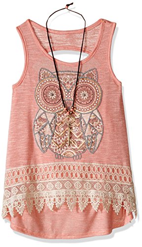 Beautees Girls' High Low Sleeveless Tank Top